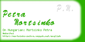 petra mortsinko business card